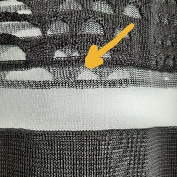 ALEXANDER WANG & H&M Fine Knit Tunic Top / Dress Mesh Panels Sz XS Flawed - Picture 10 of 16